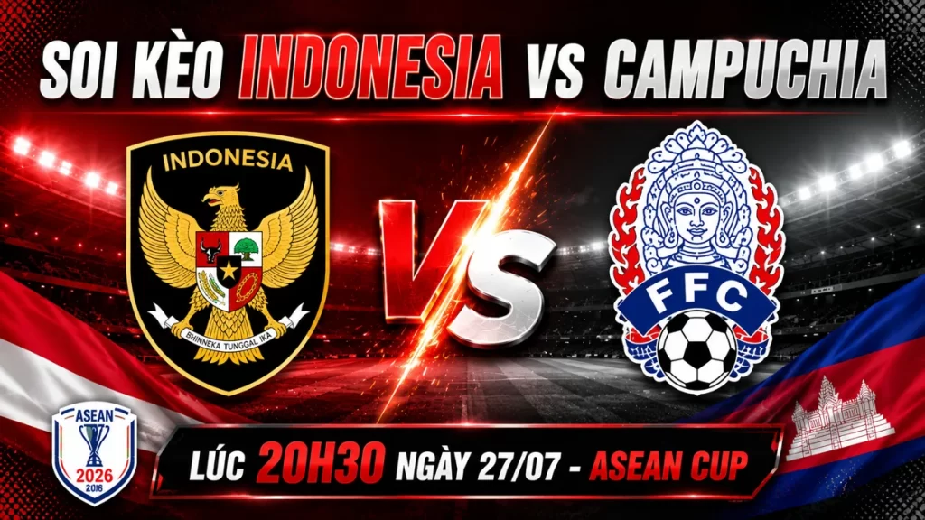 Soi kèo Indonesia vs Campuchia là trận ra quân ASEAN Cup 2026 của chủ nhà Indo